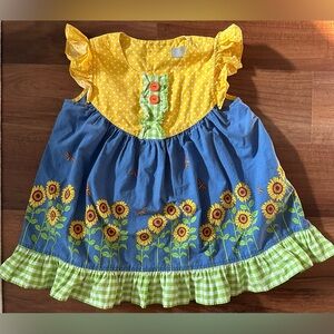 Eleanor Rose Sunflower dress, 7-8